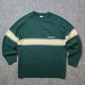 Vintage 90s Michigan State MSU Knit Sweater RC Sportswear Large